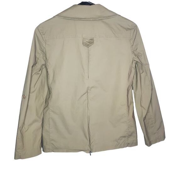 Alice & Olivia Olive Green Utility Jacket Women's XS Military Pockets Buttons - Picture 7 of 16